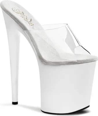 Produktbild von FLAMINGO-801 Damen Slipper von Pleaser, Transparent Weiß , EU 36, US 6