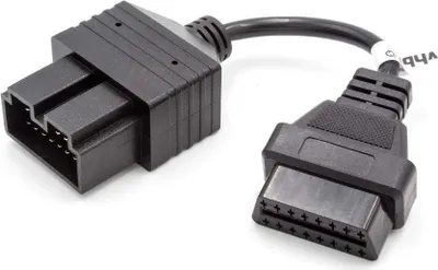 Produktbild von vhbw OBD Adapter OBD1 auf OBD2 16Pin kompatibel mit Kia Auto, KFZ - 20 cm
