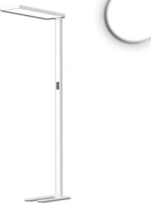 Produktbild von ISOLED LED Office Pro Stehleuchte Up/Down, 80W/20W, silber, UGR19, neutralweiß, Touch-Dimm