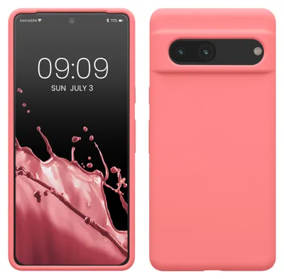 Produktbild von kwmobile Handyhülle für Google Pixel 7 Hülle, für Pixel 7 Case - Hülle Silikon - kabelloses Laden - Pastell Koralle