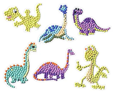 Produktbild von PRACHT Diamond Painting Urzeit Dinos 4,5cm 9 Stück
