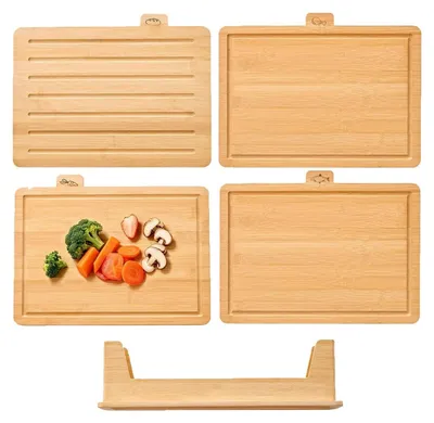 Image de Ensemble de planches à découper en bois pour une préparation des aliments sûre