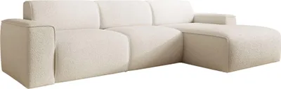 Produktbild von Selsey Bouvi – Ecksofa, Ottomane rechts, creme, Bouclé