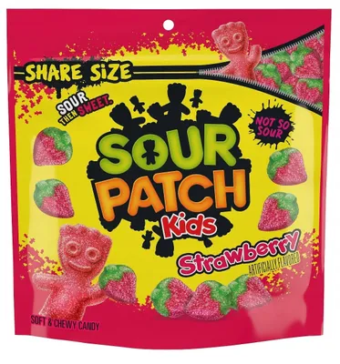 Produktbild von Kyselé jahodové želé Sour Patch Strawberry 102g
