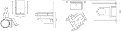 Zdjęcie produktu dla Poręcz dla niepełnosprawnych 300 mm, polerowana stal nierdzewna