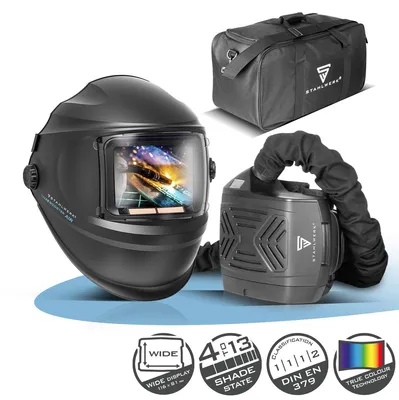 Obrázok produktu pre STAHLWERK automatická zváračská prilba BOOSTER AIR systém čerstvého vzduchu TH3 ochrana dýchacích ciest PAPR
