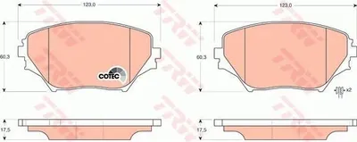 Produktbild von Trw Bremsbelagsatz, Scheibenbremse Vorderachse GDB3251