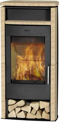 Produktbild von Fireplace Santiago, Freistehende Feuerstelle, Geschlossen, Brennholz, Pellet, Schwarz, Drinnen, Rechteckig
