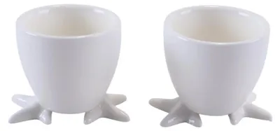 Porzellan-Eierbecher 2er-Set, ca. 5 x 7 cm, für Frühstück & Deko
