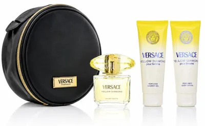 Produktbild von Versace Yellow Diamond EDT 90 ml + SG 100 ml + BL 100 ml + Kosmetiktasche (woman)