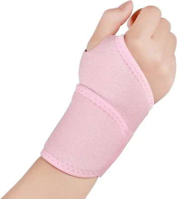 Produktbild von Professioneller Handgelenkschutz, verstellbar, wendbarer Gurt für Sportschutz/Schmerzlinderung bei Sehnenentzündungen/Karpaltunnelsyndrom/Arthritis/Wundheilung, Pink, Nylon