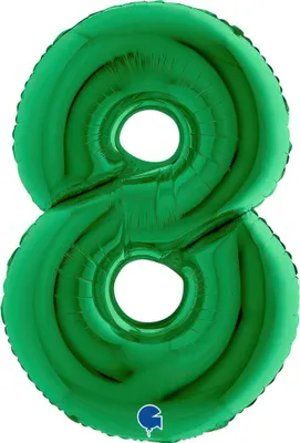 Zdjęcie produktu dla Balon foliowy Cyfra 8 Zielona - 102 cm Grabo