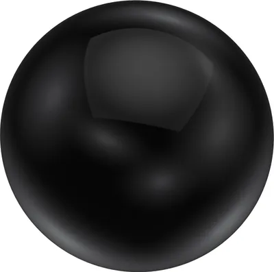 Produktbild von Interdeco Endstücke / Zierabschlüsse für Gardinenstangen mit 20 mm Ø Schwarz, Typ Luino (Kugel), Pack. 2 Stück