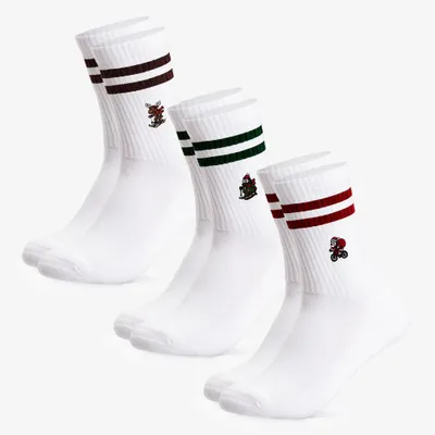Produktbild von Occulto Damen & Herren Weihnachts Tennissocken 3er Pack (Modell: Rudolph)