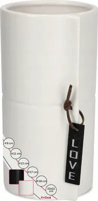 Obrázok produktu pre KADAX "Lemps" kvetináč, keramický kvetináč, biely, 11 cm