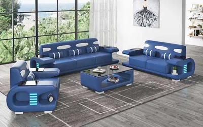 Produktbild von Sofagarnitur Sofa 321 Schwarz Set JVmoebel
