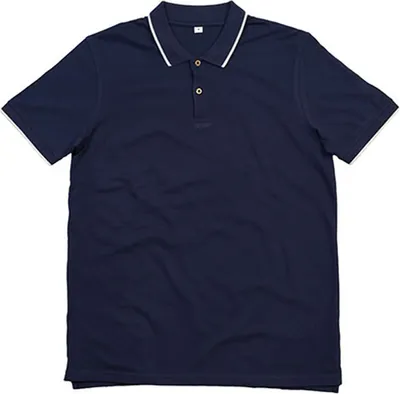 Produktbild von Mantis M191 | The Tipped Poloshirt - Mehrfarbig - Farbe: Navy/White - Größe: XL