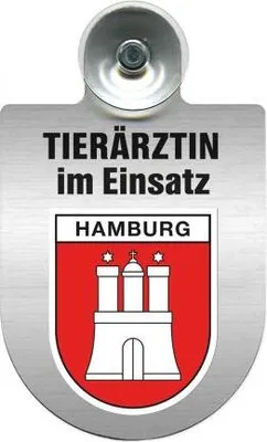Produktbild von Einsatzschild für Windschutzscheibe incl. Saugnapf - Tierärztin im Einsatz - 309474 Color - Region Hamburg