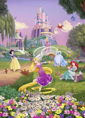 Zdjęcie produktu dla Disney fototapeta  Połączenie wtykowe y księżniczki wielokolorowym - 612279 - 184 x 254 cm