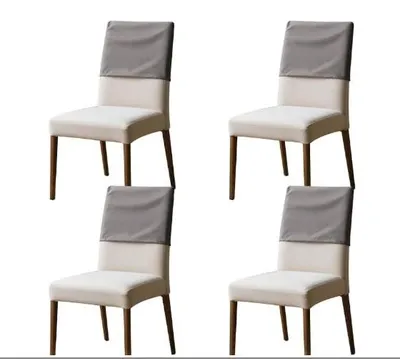 Produktbild von Set mit 4 elastischen Sitzauflagen für Stühle, Farbe: Schwarz