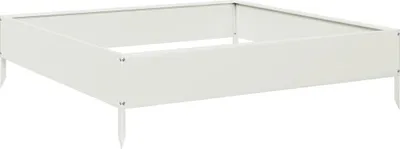 Zdjęcie produktu dla vidaXL Podwyższone łóżko białe 100x100x26 cm stalowe