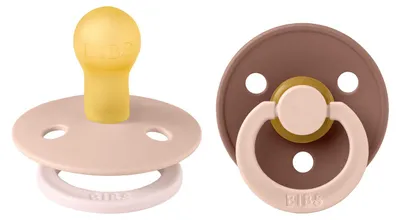 Productafbeelding van BIBS Studio Fusion fopspeen - 2 stuks - 0-6 maanden - Blush/Woodchuck