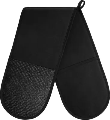 Produktbild von Hitzebeständige Baumwollofenhandschuhe, Antirutsch-Silikon, Waschbar, Bis 250°C/482°F, Kochhandschuhe für
