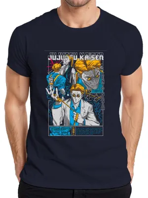 Obrázok produktu pre Jujutsu Kaisen Kento Nanami Suit Glasses Anime Manga Gift Pánske tričko, Navy, S
