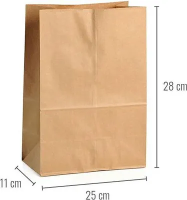 Immagine prodotto di Sacchetto di carta 25 x 11 x 28 cm 500 pezzi.