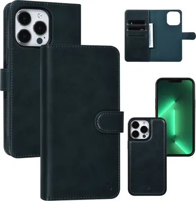 Produktbild von UNIQ Accessory iPhone 13 Pro Max 2 in 1 Book type and back cover card holder - Blue