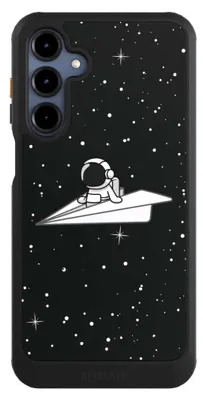 Produktbild von NIVOCASE Hülle für Samsung Galaxy A16 5G  Handyhülle NIVOcore Case Schwarz Astronaut Comic Papier