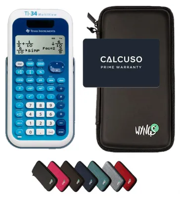 Produktbild von TI-34 MultiView inkl. WYNGS Schutztasche Schwarz - Wissenschaftlicher Taschenrechner - Basic Set