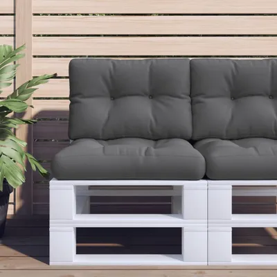 Immagine prodotto di Pratici cuscini per pallet in tessuto antracite 50x40x12 cm - cuscini per mobili da giardino ,mobili di design 1309843 1pacco