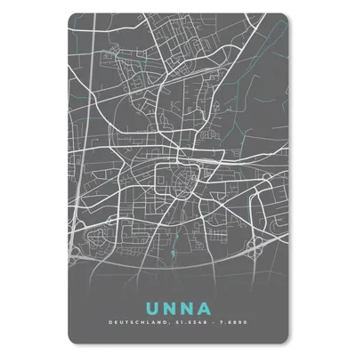 Produktbild von MuchoWow® Mauspad Mousepad Deutschland - Blau - Unna - Stadtplan - Karte 18x27 cm - Mousepads - Maus Mat - Pad - Mausunterlage