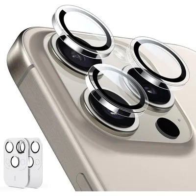 Produktbild von Kameraschutz für iPhone 15 Pro Max/15 Pro/14 Pro Max/14 Pro, 2 Stück, Klar