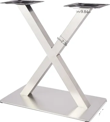 Produktbild von X-förmige Tischbeine, Edelstahlmaterial, vielseitige Verwendung, Silber