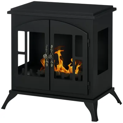 Produktbild von Bioethanol-Kamin aus Edelstahl mit 0,9-Liter-Brenner fš¹r 3 Stunden Brenndauer, 55 x 31 x 55 cm, schwarz