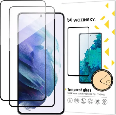 Zdjęcie produktu dla Wozinsky 2x Full Glue Tempered Glass szkło hartowane Samsung Galaxy S23 9H na cały ekran z czarną ramką