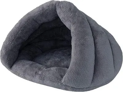 Produktbild von Hundehöhle – Hundekorb Cave – Gemütliche Hundehöhle – Tier-Schlafsack – Hunde-Schlafsack – Katzenhöhle – 55 x 45 x 20 cm – Grau