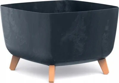 Produktbild von Quadratischer Blumentopf auf Beinen GRACIA DGQL400E | Anthrazit