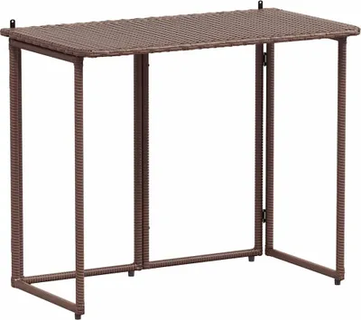 Obrázek produktu pro vidaXL Skládací zahradní stůl hnědý 90x51x75 cm poly ratan