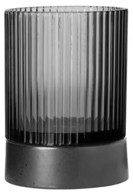 Produktbild von Asa Windlicht mit Porzellanfuß Juna Grey (7x9,6cm)