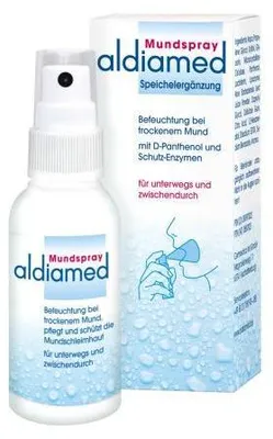 Zdjęcie produktu dla aldiamed spray do jamy ustnej żel płyn suplement śliny na suchość w jamie ustnej, roztwór 50 ml