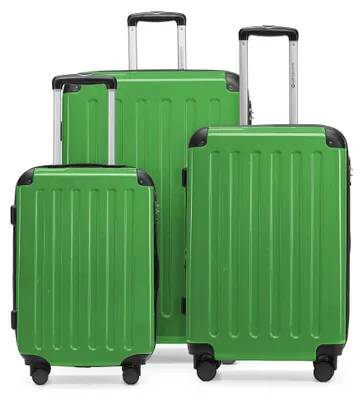 Immagine prodotto di HAUPTSTADTKOFFER - Alex - Koffer-Set 3 Trolley Hartschale, 4 Rollen (S, M & L),Grün