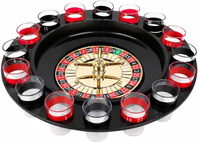 Productafbeelding van Roulette alcohol - Drinkspel - Shot game - Set met 16 borrelglazen - Cadeau-idee voor verjaardag - Volwassenen