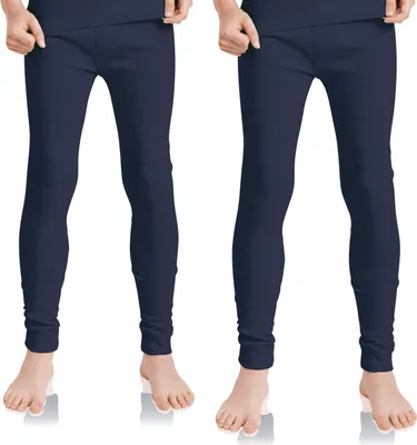 Produktbild von 2er Pack Lange Kinder Thermo Unterhose - Navy 122-128