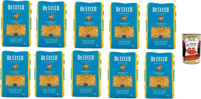 Produktbild von De Cecco Farfalline N°95, 100% Italienisch Pasta Nudeln 10x 500g + Italian Gourmet Polpa 400g