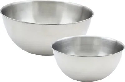 Image de Set de 2 bols à mixer en inox 20,5 et 25 cm Fackelmann Basic