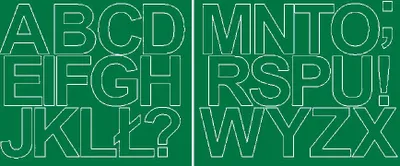 Produktbild von Selbstklebende Buchstabenaufkleber, 6 cm, grün glänzend