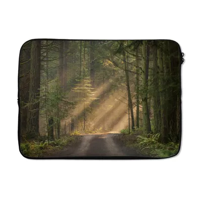 Produktbild von MuchoWow® Laptop Hülle 14 ZollWald - Baum - Weg Laptoptasche - Laptoptasche - Stoßsicher - Schutzhaube